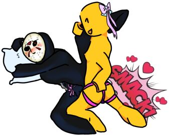 1boy 1girls anal breasts female forsaken_(roblox) friday_the_13th is_that_casual_dummy_from_tbb jason_(forsaken) male pegging pillow prndj47 ribbon roblox roblox_game robloxian self_upload sex_toy small_breasts strap-on strapon tagme