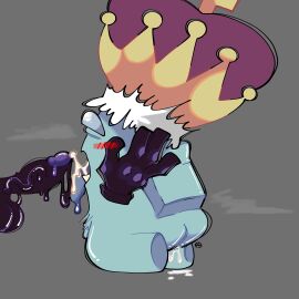 2boys among_us black_(among_us) blowjob crewmate_(among_us) crown cum cum_in_mouth dripping_wet female fnf fnf_mod fnf_mods friday_night_funkin friday_night_funkin_mod grey_background heat_(temperature) impostor_(among_us) innersloth male male_focus moaning on_knees ornament penis powers_(vs_impostor) pussy pussy_juice pussy_juice_drip sucking_penis tongue tongue_out vagina vs_impostor