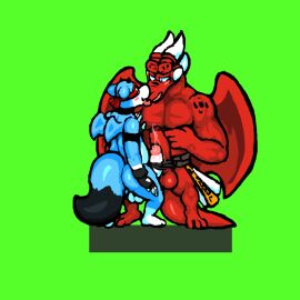 animated bates_(oh_so_hero!) big_penis face_lick frottage furry gay genital_fluids joe_(oh_so_hero!) licking_face male oh_so_hero! penis precum so_hero yaoi