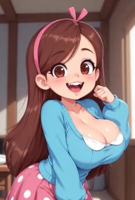 1girls ai ai_generated ai_generated_background ass beach big_ass big_booty big_breasts big_butt braces breasts breasts_out disney disney_channel female female_only flashing flashing_at_viewer flashing_breasts gigantic_breasts gravity_falls grok mabel_pines nipples seductive seductive_look seductive_smile tagme thick_thighs thighs thinfal video