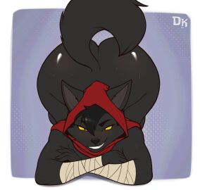 1boy ass bandaged_arm bare_ass bending_forward bending_over big_ass boy boy_only derick76 derickk76 furry_male male male_only malicious_intent malicious_smile original_character red_hood red_hoodie shiny_skin wolf