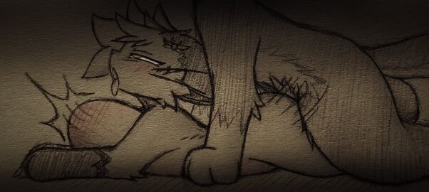 adiley_(leiry) ahe_gao balls big_bulge big_penis bulge del_(artist) del_(delusional) duo english_text felid feline female feral genitals hi_res huge_bulge huge_cock looking_pleasured male male/female mammal paws penis rough_sex sex stomach_bulge tail text tongue tongue_out tuft whiskers