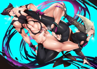 2d 2girls a.k.i. athletic athletic_female barefoot big_breasts black_hair breasts busty capcom erect_nipples female female_focus female_only flexible foot_fetish footjob hairless_pussy hourglass_figure juri_han labia large_breasts licking licking_toes lipstick makeup multiple_females multiple_girls nail_polish nipple_bulge nipples novice_king purple_eyes pussy red_eyes saliva saliva_on_foot saliva_trail scissoring shaved_pussy street_fighter street_fighter_6 sucking_toes tagme toenail_polish toenails toes_sucking toned toned_female vagina vaginal white_hair wide_hips yuri
