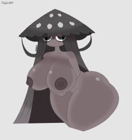 1girls 2d 2d_(artwork) 2d_artwork big_breasts black_eyes black_hair breasts dark-skinned_female dark_skin doodle_world female humanoid incrimit7 mourveil nude nude_female request roblox roblox_game self_upload tagme thick_thighs