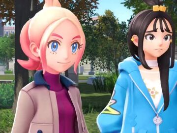 ai_generated kissing lesbian_kiss lida_(pokemon) pokemon pokemon_legends:_z-a tagme taunie_(pokemon) video younger_female yuri