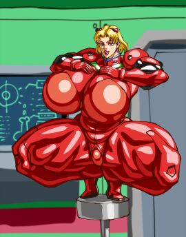 1girls big_breasts blonde_hair bodysuit breasts clothing female gainax huge_breasts human light-skinned_female light_skin looking_at_viewer negoto_(nego6) neon_genesis_evangelion pilot_suit plugsuit ritsuko_akagi scientist short_hair tagme thick_thighs voluptuous wide_hips