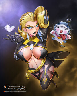 1girls 2d big_breasts black_lipstick blonde_female blonde_hair boots breasts cleavage elbow_gloves emma_frost emma_frost_(marvel_rivals) emma_frost_(x-revolution) female female_focus female_only fully_clothed gloves high_heel_boots high_heels jeff_the_land_shark leandroyepyep light-skinned_female light_skin long_gloves marvel marvel_comics marvel_rivals thick_thighs thigh_boots thigh_highs thighhigh_boots thighhighs thighs