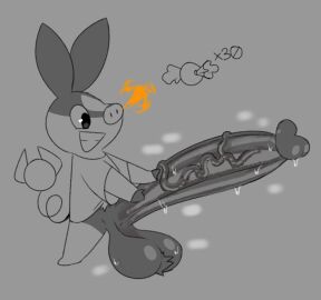 anthro balls bfad big_balls big_penis bodily_fluids body_hair bottomless candy clothed clothing dessert fire food generation_5_pokemon genitals hairy_balls hotlink_(nylonheretic) huge_balls huge_cock hyper hyper_genitalia hyper_penis male monochrome nilonhole nintendo nylonheretic penis pig_nose pokemon pokemon_(species) rare_candy shirt shirt_only small_but_hung smile solo sweat sweatdrop sweaty_penis teeth tepig topwear topwear_only vein veiny_penis