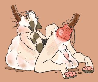 anal anal_prolapse anal_sex anthro arms_tied belly big_belly blush bodily_fluids bound crowbarcrow deep_throat dildo domestic_cat eating_feces ejaculation feces feces_blowout feces_in_ass feces_in_mouth feeding_tube felid feline felis genitals hair hands_behind_back hi_res huge_belly inflation knot knotted_dildo knotting male mammal medical_instrument neck_bulge oral oral_knotting oral_penetration pawpads penetration penis pink_pawpads prolapse prolapse_knotting prolapse_penetration saliva scat scat_inflation scatplay scientific_instrument sex_toy solo solo_focus tan_body white_hair yellow_sclera