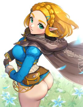 1girls ass blonde_hair bottomless edit female female_only gonzarez green_eyes huge_ass nude_edit nude_filter princess_zelda the_legend_of_zelda the_legend_of_zelda:_tears_of_the_kingdom third-party_edit zelda_(tears_of_the_kingdom)