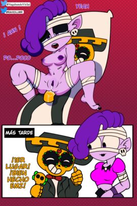 1girls 2025 brawl_stars emz_(brawl_stars) female highres not_ai_generated poco_(brawl_stars) raviollimr tagme vagabundovir2al_(art) zombie zombie_girl