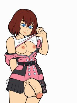 1futa 3:4 animated areolae balls big_balls big_penis breasts clothed clothing erection exposed_breasts flaccid flbl functionally_nude futa_only futanari getting_erect human intersex kairi kingdom_hearts kingdom_hearts_iii light-skinned_futa light_skin medium_breasts mostly_clothed nipples partially_clothed penis skirt smooth_balls smooth_penis smug_grin solo standing throbbing_penis twitching_penis vertical_video