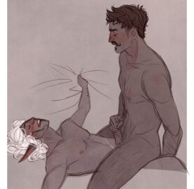 2boys anal anal_sex ass balls bara blush chest_hair closed_eyes cowgirl_position dark-skinned_male dark-skinned_sub dark_hair dark_skin dorian_pavus dragon_age dragon_age_inquisition duo elf elf_ears elf_male erection face_tattoo facial_hair female gay gay_anal gay_male gay_sex hairy_legs human jerking jerkingoff looking_pleasured lying lying_down lying_on_back mage male male/male male_only male_penetrated male_penetrating male_penetrating_male masturbation moustache naked naked_male nipples nude nude_male open_mouth original_character penetration penile_penetration penis penis_grab penis_in_ass pointy_ears scars sex smooth_chest tagme_(artist) tattoo unknown_artist video_games white_hair yaoi
