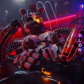 1girls 3d 3d_(artwork) 3d_artwork 3d_background 3d_model 3d_render absurd_res absurd_resolution absurdres animatronic animatronic_female animatronic_girl bear_ears bear_nose big_breasts breasts breasts_bigger_than_head busty busty_female cable cables closed_mouth curvy curvy_body curvy_female curvy_figure exposed_breasts exposed_nipples exposed_pussy female female_only five_nights_at_freddy's fnaf front_view glistening glistening_body glistening_breasts glistening_eyes glistening_face glistening_pussy glistening_skin hat hi_res high_quality high_resolution highres huge_breasts humanoid humanoid_female large_breasts looking_at_viewer lying lying_on_back molten_freddy molten_freddy_(fnaf) nipples one_eye_closed orange_eyes patreon patreon_username pussy robot robot_girl robot_humanoid robot_joints robotic_arm scottgames shiny shiny_breasts shiny_face shiny_pussy shiny_skin solo super_elon watermark white_body white_breasts white_face white_pussy white_skin