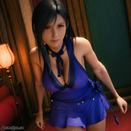 1girls ai_generated anime_leek final_fantasy final_fantasy_vii_remake tifa_lockhart tifa_lockhart_(refined_dress)