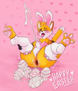 anal_orgasm anthro anus arm_tattoo ass balls big_ass big_butt blush bodily_fluids bunny_costume claws clenched_teeth closed_eyes clothing costume cum cum_in_ass cum_inside cum_on_penis cumshot domestic_cat easter easter_egg egg ejaculation erection excited fake_ears fake_rabbit_ears feet felid feline felis foot_focus fully_inside fur gaped gaping gaping_anus genital_fluids genitals heart_eyes heart_symbol hi_res holidays inflation katxfish katxlogan latex leg_grab legs_up long_socks lube lube_drip lube_in_ass lying male mammal on_back orgasm orgasm_face pawpads paws penis pink_outfit presenting presenting_anus pull_out shaking shaking_legs solo solo_male spread_legs spreading stretched_anus stretching tattoo teeth thick_thighs tight_clothing toe_claws tongue tongue_out torn_clothing yellow_body yellow_fur