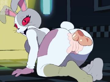 1boy 1girls 2025 2d all_fours anal anal_sex balls bunny_costume bunny_girl cock dick female five_nights_at_freddy's five_nights_at_freddy's:_security_breach floating_penis fnaf light-skinned_female light_skin longer_than_10_seconds loop male moaning on_all_fours penetration penis penis_in_ass pussy rechiru rechitv red_eyes ripped_clothing ripped_pants sex shorter_than_30_seconds sound straight straight_sex tagme twitter_link vanny_(fnaf) video