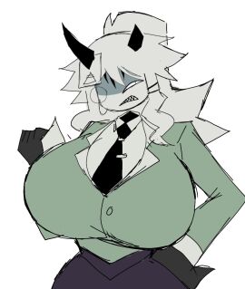 1girls 2025 5_fingers angry angry_face big_breasts boobies boobs breasts breasts_bigger_than_head busty enormous_breasts female female_only fpe fundamental_paper_education giant_breasts gigantic_breasts ginormous_breasts green_clothing hand_on_hip hand_on_own_hip horns humanoid humongous_breasts hyper_breasts kaaatie large_breasts light-skinned_female light_skin long_hair looking_at_viewer massive_breasts miss_grace_(fundamental_paper_education) momiji_(artist) monocle paper ponytail sharp_teeth simple_background simple_shading slim_waist tits titties white_body white_hair wide_hips