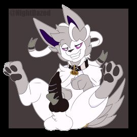 2024 2d_animation accessory animal_genitalia animal_penis animated balls black_penis canine_genitalia canine_penis collar digital_media_(artwork) eeveelution feral frame_by_frame fur furgonomics generation_6_pokemon genital_piercing genitals grey_body grey_fur grin hi_res jewelry knot loop male male_focus male_only masturbation monochrome_weiss nightdazed nintendo paws penis penis_piercing piercing pokemon pokemon_(species) purple_eyes ribbons_(anatomy) ring short_playtime sitting smile smug_face solo solo_male sylveon tail tail_accessory tail_jewelry tail_motion tail_ring tailwag watermark white_body white_fur