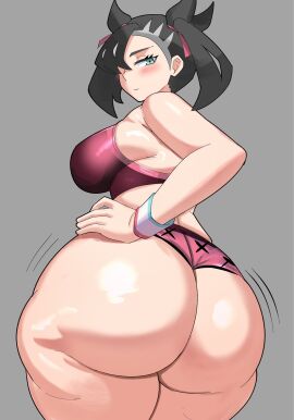 1girls 2024 2d 2d_(artwork) 2d_artwork :| alternate_breast_size ass ass_crack ass_focus big_ass big_breasts big_butt big_thighs black_hair blue_eyes blush blushing bracelet breasts bubble_ass bubble_butt butt_crack buu_saga delicious_ass fat_ass fat_butt female female_only gamefreak gigantic_ass gigantic_butt gigantic_thighs hand_on_hip huge_ass huge_breasts huge_butt huge_thighs large_ass large_thighs light-skinned_female light_skin looking_at_viewer looking_back marnie_(pokemon) nintendo pale-skinned_female pale_skin pokemon pokemon_ss shiny_ass shiny_breasts shiny_butt shiny_hair shiny_skin short_hair solo solo_female thick_ass thick_thighs thighs tight_clothes tight_clothing tight_shorts twin_braids twintails ytrall
