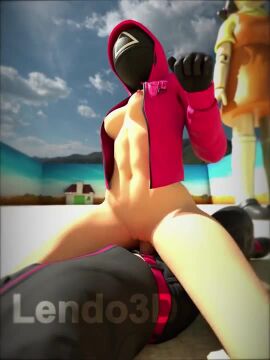 3d ass big_ass big_breasts breasts breasts_out completely_nude disguise female female_focus female_only fortnite functionally_nude functionally_nude_female glass_bridge_survivor_(fortnite) gloves gun hand_behind_head holding_gun holding_weapon hourglass_figure hourglass_figured_female huge_ass jacket jacket_open kang_sae-byeok lendo3d mask masked masked_female mostly_nude mostly_nude_female nude nude_female pink_guard public public_nudity pussy solo solo_female solo_focus squid_game tagme triangle_(squid_game) video voluptuous voluptuous_female watermark