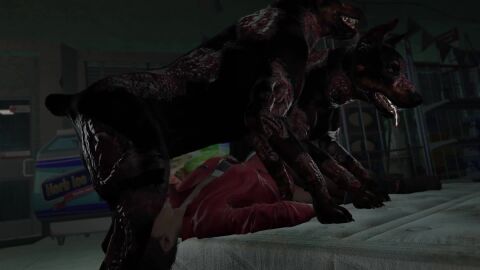 1girls 2boys 3d anal animated blender blowjob brown_hair canid canine canine_genitalia canine_penis capcom cerberus_(resident_evil) claire_redfield clothed clothed_sex clothing cum cum_in_ass cum_in_mouth cum_in_pussy darktronicksfm deep_blowjob deepthroat face_fucking female_penetrated gangbang grabbing_own_breast knot light-skinned_female long_hair male/female male_penetrating male_penetrating_female oral oral_sex resident_evil_2 resident_evil_2_remake sound spitroast tagme tied_hair tongue_out video video_game_character zombie zombie_dog