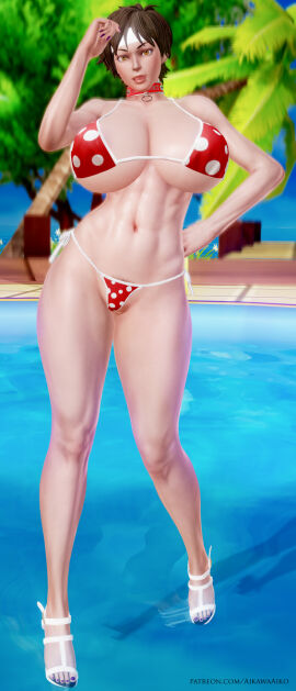 3d aikawa_aiko bikini breasts busty female female_focus female_only hourglass_figure huge_breasts sakura_kasugano skimpy street_fighter tagme wide_hips