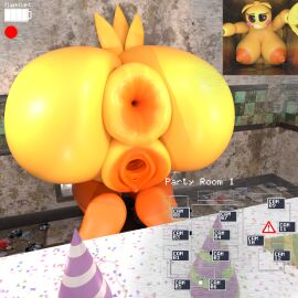 absurd_res adri164 animatronic anus areola ass avian big_butt bird black_body black_feathers bubble_butt chicken curvy_figure feathers feet female five_nights_at_freddy's five_nights_at_freddy's_2 galliform genital_focus genitals head_feathers hi_res huge_butt inside looking_back machine multicolored_body orange_anus orange_areola orange_feet orange_vulva phasianid plump_labia puffy_anus robot scottgames sharp_teeth solo stuck stuck_in_vent tagme teeth thick_thighs through_wall toy_chica_(fnaf) two_tone_body vent vulva yellow_body