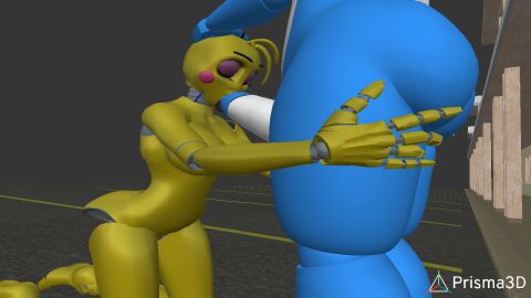 3d anthro anthro_only chica_(fnaf) disembowell_(artist) female five_nights_at_freddy's prisma3d straight tagme toy_bonnie_(fnaf) toy_chica_(disembowell)