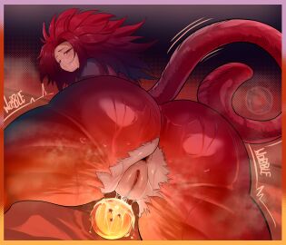 1girls anus ass ass_focus asshole caulifla dragon_ball dragon_ball_super female fur furry furry_ass furry_tail legs looking_at_viewer pussy pussy_juice seductive seductive_smile solo ssj4 super_saiyan_4 thick_thighs vagina veilzebub wet