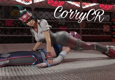 3d antifragile_dazzle chocking corrycr d.va defeated defeated_heroine fight headscissors in_between_legs kiriko_(overwatch) kiriko_kamori le_sserafim overwatch overwatch_2 punishment sexy suffocation