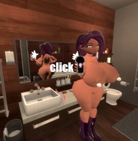 3d ass big_ass big_breast breasts desti_(smg4) female garry's_mod gmod kaibernation mirror mirror_selfie naked naked_female nude nude_female onomatopoeia selfie smg4 tagme text