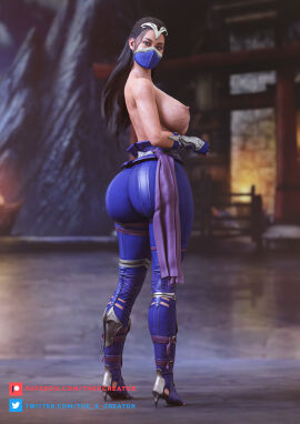 1girls 3d alternate_version_available asian asian_female ass back_view background bare_shoulders big_ass big_breasts breasts breasts_out brown_eyes bubble_ass busty curvy curvy_female curvy_figure dark_hair edenian erect_nipples exposed_breasts fat_ass female female_only full_body gloves heels high_heels hourglass_figure kitana kitana_(new_era) large_ass large_breasts long_hair looking_at_viewer looking_back looking_back_at_viewer makeup masked masked_female mortal_kombat mortal_kombat_1_(2023) nipples patreon_username pelvic_curtain princess royalty standing the_x_creator thick_ass thick_thighs tiara tied_hair topless topless_female twitter_username upper_body veiny_breasts