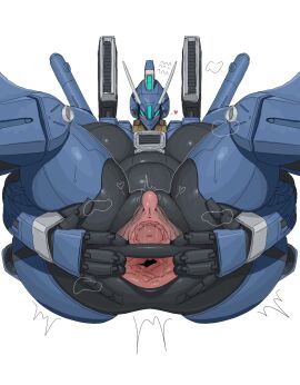 anthro anus blush breasts cervix clitoris female female_urethra gaping gaping_anus gaping_pussy genitals gundam heart_symbol hi_res im51nn5 looking_at_viewer mecha mobile_suit orx-013_gundam_mk-v presenting_cervix presenting_pussy pussy robot robot_girl solo spread_legs spreading visible_cervix
