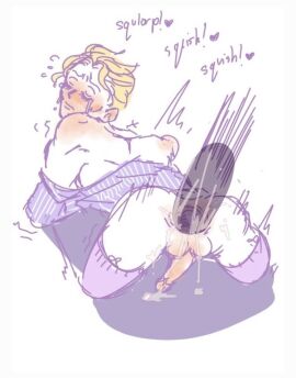 anal_sex ass ass_up blush closed_eyes crying crying_while_penetrated crying_with_eyes_closed cumming_from_anal_sex cumming_while_penetrated diamond_is_unbreakable disembodied_penis donocho dubious_consent gay gay_sex jojo's_bizarre_adventure male male/male male_focus male_only male_penetrated partially_clothed penis sound_effects submissive_male yoshikage_kira