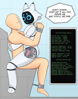 1boy 1girls 2d absurd_res anon anthro bellabot bondage bound completely_nude cuff_(restraint) dominant dominant_female duo embedded_penetrable_sex_toy english_text female female_penetrated hi_res human human/robot human_penetrating human_penetrating_female human_penetrating_humanoid humanoid humanoid_penetrated kerfuś light-skinned_male light_skin machine machine_bondage male male_penetrating male_penetrating_female male_penetrating_humanoid mtz007 nude nude_male penetration penile penile_penetration penis penis_in_pussy penis_milking penis_milking_machine pussy questionable_consent restraints robot robot_girl robot_humanoid screen screen_face sex straight submissive submissive_male talking talking_to_partner text vagina vaginal vaginal_penetration vaginal_sex
