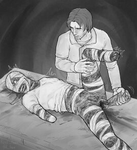 amputation amputee anal anal_sex crying curly_(mouthwashing) fingering forced_fingering gay gore jimmy_(mouthwashing) male male/male male_focus male_on_male male_only male_ryona mouthwashing noncon nonconsensual rote_haare severed_arm