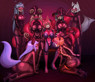 animal_ears ass black_hair brown_hair cameltoe drooling erect_nipples erect_nipples_under_clothes female femdom femsub futanari futasub glasses glowing_eyes grey_hair happy_trance harem hat high_heels hypnosis intersex kneeling long_hair male malesub mask mind_control multiple_females multiple_girls multiple_subs multiple_subs_one_dom orange_hair original original_character original_characters penis porniky purple_hair red_eyes red_hair saluting short_hair tail tail_wagging tongue tongue_out visor white_hair