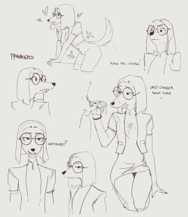 absurd_res anthro bob_cut bodily_fluids bottomwear breasts canid canine canis clothed clothing coat cum cum_inside cum_on_face curvy_figure doggy_style domestic_dog erection eyewear female free_use from_behind_position fur genital_fluids glasses hair handjob hi_res illumination_entertainment johnny_(sing) looking_at_viewer looking_pleasured male male_penetrating mammal office office_lady open_mouth partially_clothed pawkers penetration penile penis pleased portrait public public_use round_glasses sex shy simple_background sing_(movie) slim small_waist smile solo speech_bubble stained stained_clothes suki_lane tail tongue topwear wet