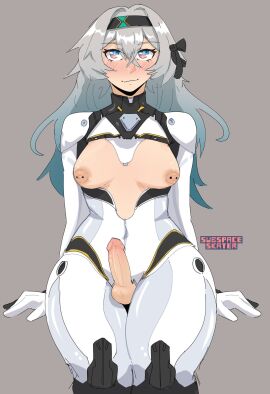 1futa balls breasts female firefly_(honkai:_star_rail) futanari honkai:_star_rail intersex penis plugsuit subspaceskater tagme trans_woman transfem