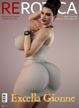 1girls 3d ass big_ass big_breasts breasts bubble_ass bubble_butt capcom cga3d cleavage clothing curvaceous curvy curvy_body curvy_female curvy_figure dress erect_nipples erotichris excella_gionne female female_only hard_nipples magazine magazine_cover nipples pale_skin patreon_username resident_evil resident_evil_5 solo thick_thighs twitter_username voluptuous voluptuous_female