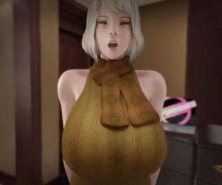 1girls 2020s 2023 ashley_graham big_breasts blonde_female blonde_hair blonde_hair_female breasts capcom female female_focus female_only light-skinned_female light_skin looking_at_viewer removing_clothing resident_evil resident_evil_4 solo solo_female solo_focus tagme unforbiddennsfw video video_game_character