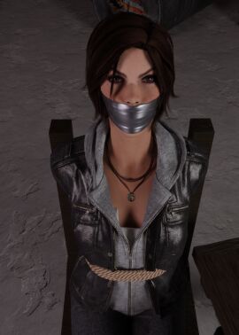 3d bondage female gagged iorel-renders lara_croft lara_croft_(survivor) tomb_raider tomb_raider_(survivor)
