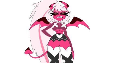 big_breasts breasts female helluva_boss looking_down spiteful verosika_mayday_(helluva_boss) vivienne_medrano vivziepop