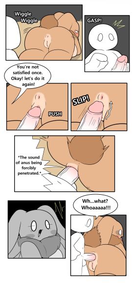 2024 absurd_res accidental_anal all_fours anal anal_sex anthro anthro_penetrated anus ass balls bedroom_eyes big_ass big_breasts big_butt big_ears blush blush_stickers body_part_in_ass breasts brown_body brown_ears brown_fur brown_tail comic dialogue digital_media_(artwork) duo english_text erection female female_anthro female_on_human female_penetrated from_behind_position fur gasp genitals glans half-closed_eyes hand_on_hip hand_on_own_hip hi_res human human_on_anthro human_penetrating human_penetrating_anthro human_penetrating_female interspecies lagomorph larger_anthro larger_female leporid looking_back male male/female male_human male_on_anthro male_penetrating male_penetrating_anthro male_penetrating_female mammal monster_bunny_(character) motion_lines multicolored_body multicolored_ears multicolored_fur narrowed_eyes neck_tuft nude nude_anthro nude_female nude_human nude_male open_mouth penetration penile penile_penetration penis penis_in_ass penis_on_pussy pink_anus pink_glans pink_inner_ear pink_pussy pink_tongue presenting presenting_anus presenting_hindquarters presenting_pussy pushing_sound_effect pussy rabbit scut_tail seductive sex shaking_ass shaking_butt short_tail size_difference slip_(sound_effect) smaller_human smaller_male speech_bubble tail tan_body tan_ears tan_fur text thick_thighs tongue tongue_out tonytoran tuft vein veiny_penis white_body white_eyes wide_eyed wrong_hole