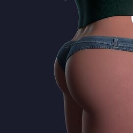 3d 3d_(artwork) ass aunt aunt_cass big_ass big_butt big_hero_6 blender cass_hamada crop_top denim denim_shorts female figure green_crop_top hotpants marvel marvel_comics mgsnak239 micro_shorts microshorts mini_shorts minishorts my_crush short_shorts shorts