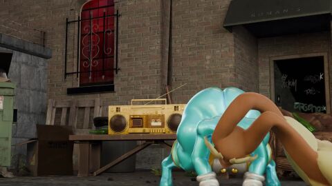 3d animated female latex latex_suit light_blue_suit lopunny meat_corps meatcorp music pokemon pokemon_(species) solo solo_female tagme twerking video xd