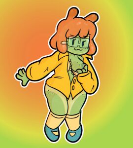 1girls bra breasts fanart fanart_from_twitter female glasses justisleo leahisluscious nipples original original_character pseudo_hair selena_(foursnail) someone_else's_oc white_bra