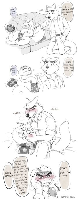 anthro black_and_white blush bodily_fluids canid canine canis cigarette comic cum cum_in_mouth cum_inside dreamworks duo fellatio gay genital_fluids hi_res line_art male male/male mammal mofu_gays monochrome mr._snake_(the_bad_guys) mr._wolf_(the_bad_guys) no_color oral penile penis reptile scalie sex snake sweat tears the_bad_guys universal_studios wolf