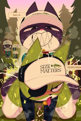 absurd_res all_fours anal anthro ass bent_over black_body black_ears black_fur black_nose blush bodily_fluids bottomless clothed clothing countershading crouching cum cum_in_ass cum_inside doggy_style domestic_cat duo ejaculation english_text eye_patch eyewear felid feline felis from_behind_position fur genital_fluids genitals goatboydraws green_body green_ears green_fur grin hat headgear headwear heart_eyes heart_symbol hi_res humanoid_genitalia humanoid_penis male male/male mammal multicolored_body multicolored_fur musk narrowed_eyes outside penis pink_nose pink_tongue plant reference_image saliva sex sharp_teeth smile speech_bubble squint sweat sweatdrop sweaty_body teeth teeth_showing text tongue tongue_out tree two-tone_body two-tone_fur webfishing white_body white_countershading white_fur